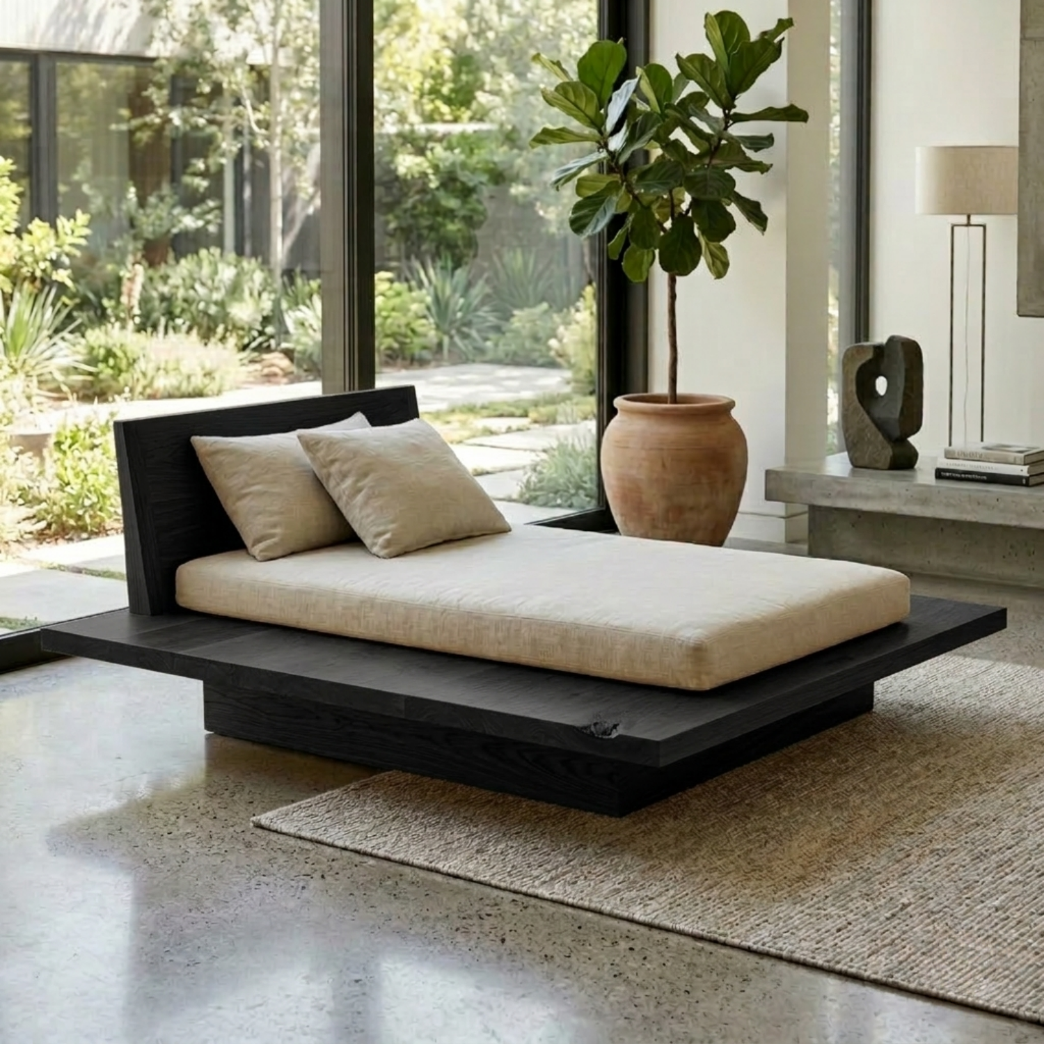 Modern Solid Wood Daybed with Clean Lines and Minimalist Design