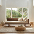 Handcrafted Asymmetrical Solid Wood Daybed Frame - Modern L-Shape Platform Bed