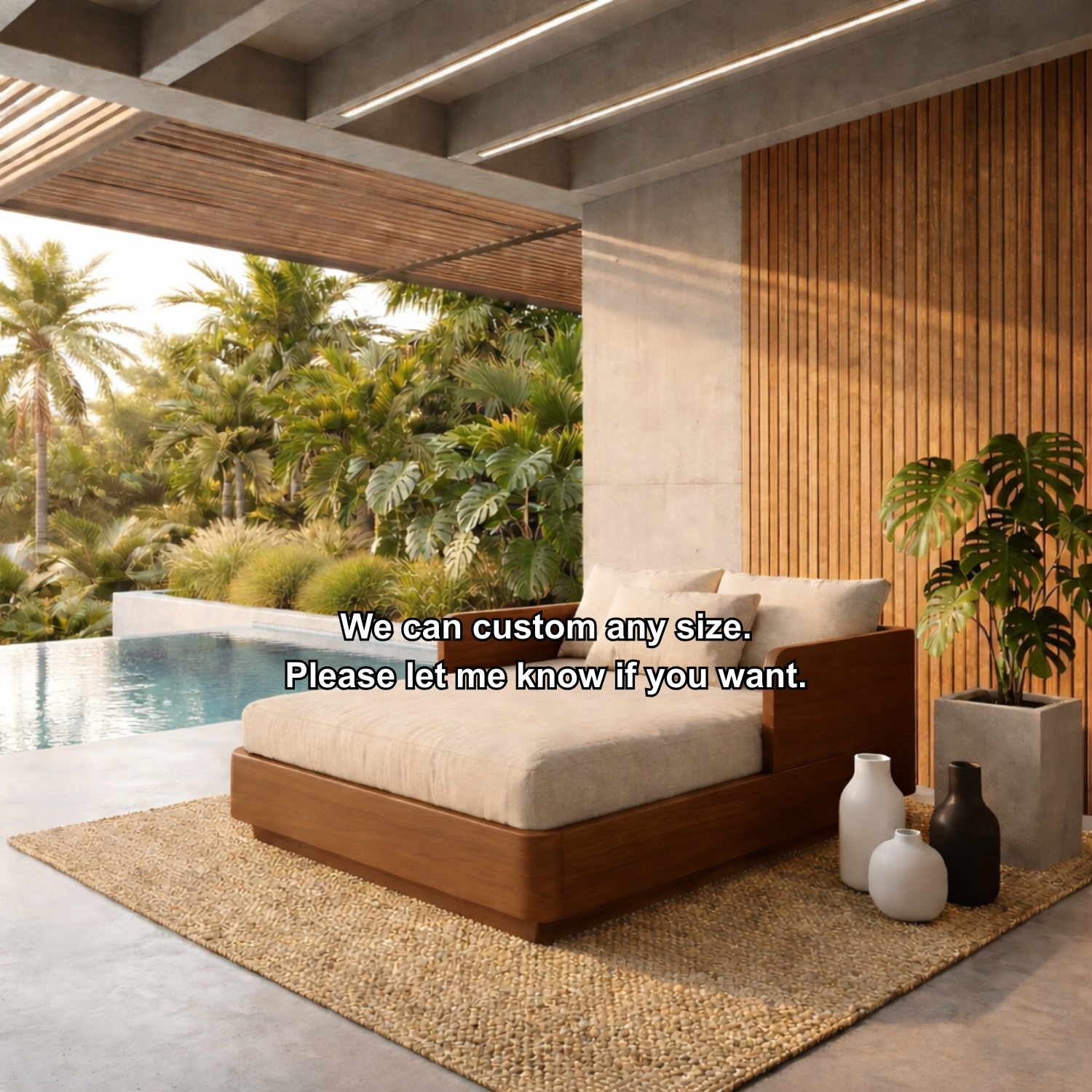 Solid Wood Daybed Frame with Side Backrest – Modern Minimalist Lounge Bed