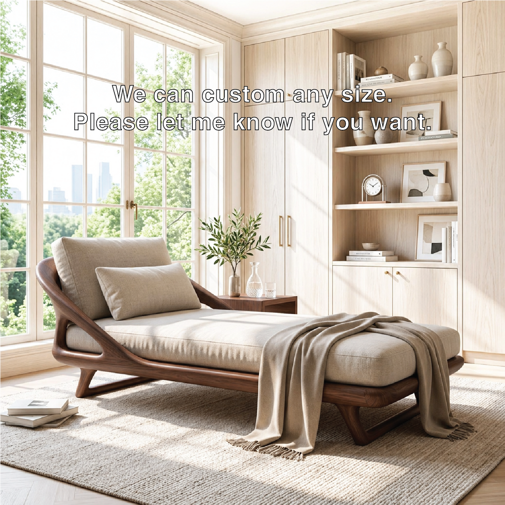 Modern Upholstered Daybed With Curved Frame, Pillow Backrest, Bedroom Lounge Chair