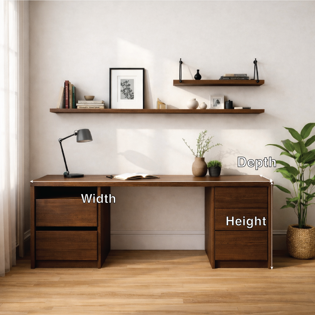 Modern Black Wood Executive Desk with Drawers Large Home Office Writing Table