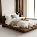 Modern Low Profile Platform Bed Frame, Minimalist Bedroom Furniture Design