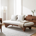 Modern Upholstered Daybed With Rounded Bolster Backrest, Pillows, Bedroom Lounge Bench